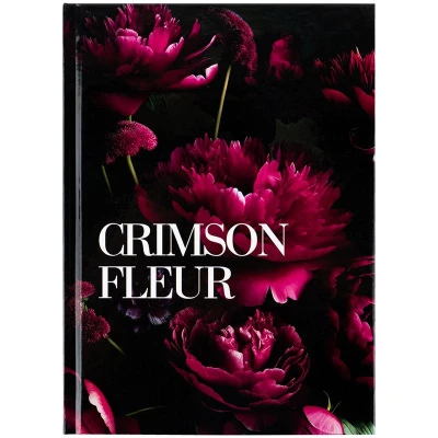 Книга записна тверда обкл. А5, 96 арк., кліт., Crimson fleur 8459-4-A