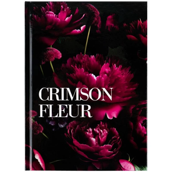 Книга записна тверда обкл. А5, 96 арк., кліт., Crimson fleur 8459-4-A