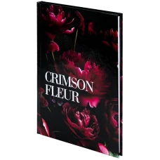 Книга записна тверда обкл. А5, 96 арк., кліт., Crimson fleur 8459-4-A