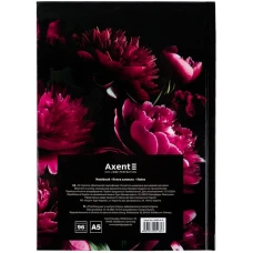Книга записна тверда обкл. А5, 96 арк., кліт., Crimson fleur 8459-4-A