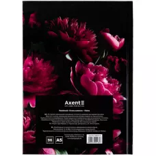 Книга записна тверда обкл. А5, 96 арк., кліт., Crimson fleur 8459-4-A