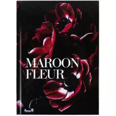 Книга записна тверда обкл. А5, 96 арк., кліт., Maroon fleur 8459-1-A