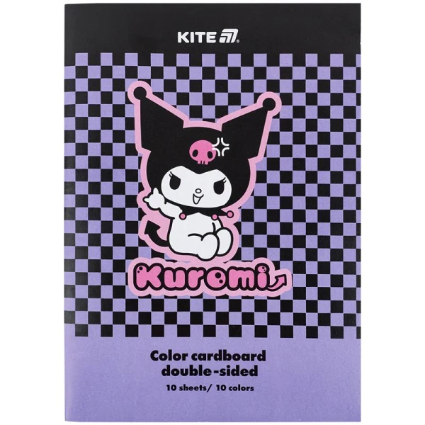 Картон кольоровий двостор. (10арк/10кол), А4 Kuromi HK24-255-2 Kite