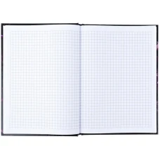 Книга записна тверда обкл. А5, 96 арк., кліт., Purple fleur 8459-2-A