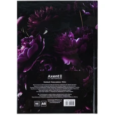 Книга записна тверда обкл. А5, 96 арк., кліт., Purple fleur 8459-2-A