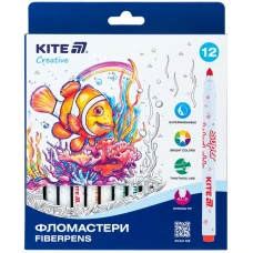 Фломастери, набір 12шт, Kite Creative Superwashable K-1152
