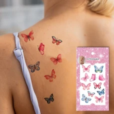 Тимчасове тату "Акварельні метелики" L-77 Tattooshka