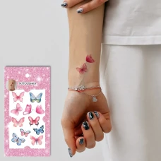 Тимчасове тату "Акварельні метелики" L-77 Tattooshka