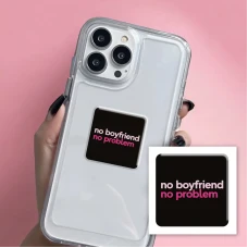 Наліпки 3D-стікер "No boyfriend-no problem" SX-156 Tattooshka