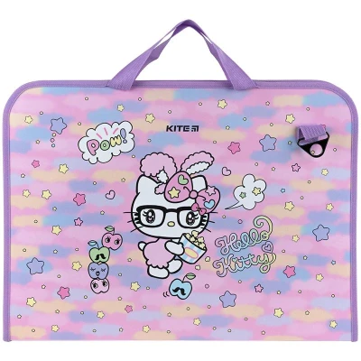 Портфель на блискавці 1 відділ., A3+, Hello Kitty HK24-411 Kite