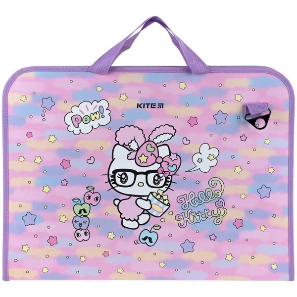 Портфель на блискавці 1 відділ., A3+, Hello Kitty HK24-411 Kite