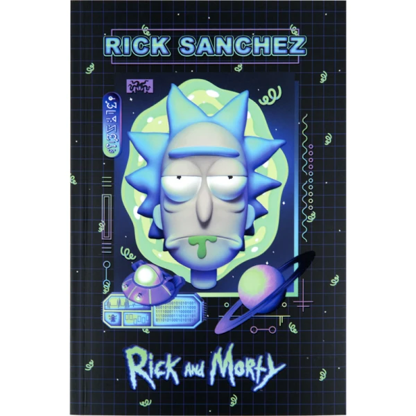 Блокнот термобіндер А5 64арк. нелінований Rick and Morty RM23-193-1 Kite