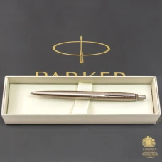 Ручка кулькова Parker JOTTER UKRAINE Stainless Steel CT BP Тризуб біл. 16132_T001w