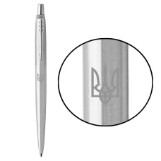 Ручка кулькова Parker JOTTER UKRAINE Stainless Steel CT BP Тризуб біл. 16132_T001w