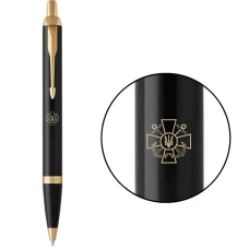 Ручка кулькова Parker JOTTER ARMY Stainless Steel GT BP Емблема ДСНС України 16032_W011b
