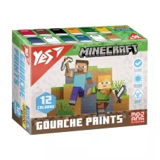 Фарби гуашеві Minecraft 12 кол. 20 мл., 230407 YES