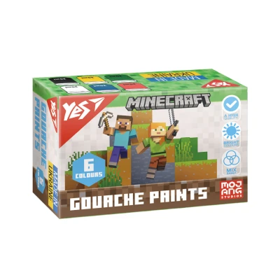 Фарби гуашеві Minecraft 6 кол. 20 мл., 230405 YES