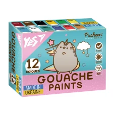 Фарби гуашеві Pusheen 12 кол. 20 мл., 230402 YES