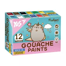 Фарби гуашеві Pusheen 12 кол. 20 мл., 230402 YES
