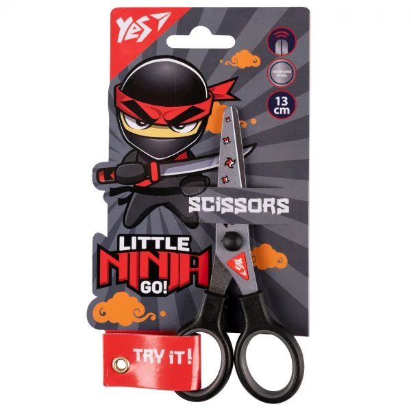 Ножиці, 13см, з принтом на лезі, "Ninja" 480442 YES