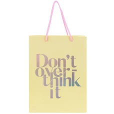 Пакет паперовий подарунковий, 18х24см, Don't overthink it, 8501-30-A