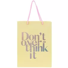 Пакет паперовий подарунковий, 18х24см, Don't overthink it, 8501-30-A