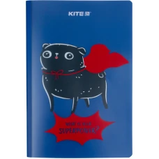 Блокнот пласт. обкл. двійна, А5+, 40 арк, кліт, Weird dog K22-460-1 Kite
