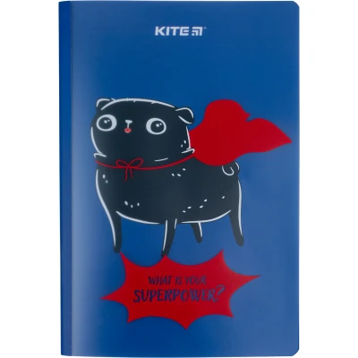 Блокнот пласт. обкл. двійна, А5+, 40 арк, кліт, Weird dog K22-460-1 Kite