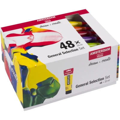Набір акрилових фарб, AMSTERDAM GENERAL SELECTION, 48*20мл, Royal Talens