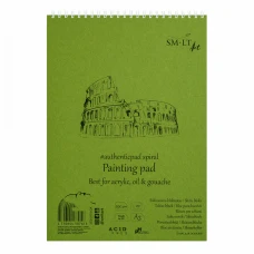 Альбом для акрилу та олії на спіралі AUTHENTIC (DRAWING) А3, 290г/м2, 20л, білий папір, Smiltainis