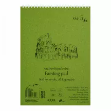 Альбом для акрилу та олії на спіралі AUTHENTIC (DRAWING) А3, 290г/м2, 20л, білий папір, Smiltainis