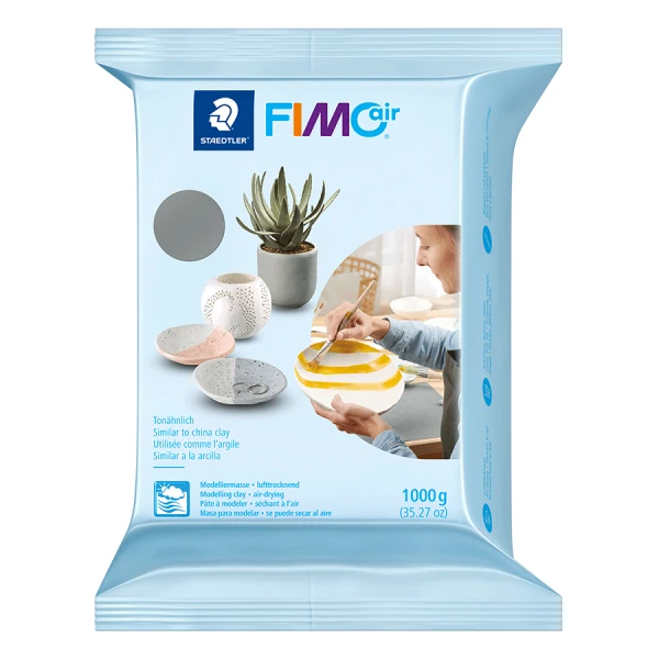 Пластика самозастигаюча, сіра, 1 кг, Fimo Air