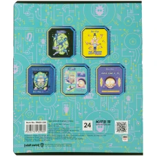 Зошит 24 арк., клітинка, софт тач + УФ лак, Rick and Morty RM23-238 Kite