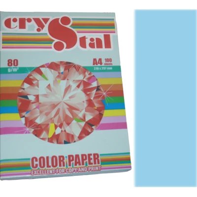 Папір кольоровий Crystal Color Paper А4 80 г/м. 100 арк. пастель Blue 180, блакитний