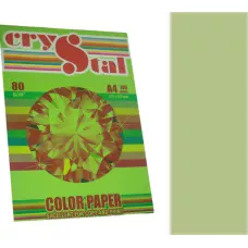 Папір кольоровий Crystal Color Paper А4 80 г/м. 100 арк. пастель Green 190, зелений