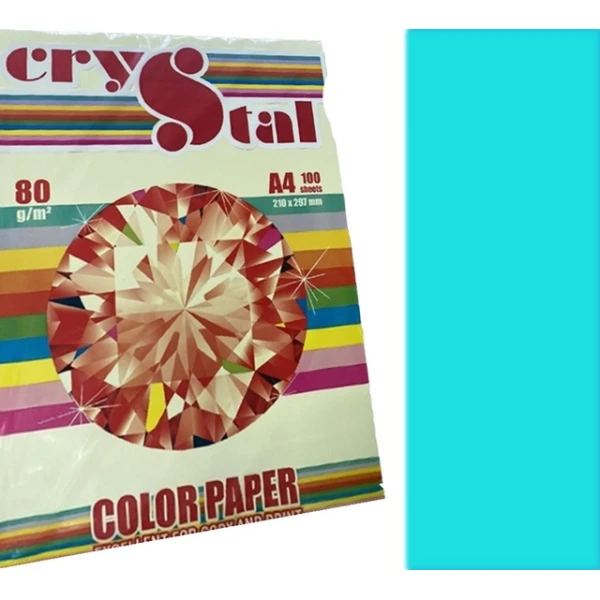 Папір кольоровий Crystal Color Paper А4 80 г/м. 100 арк. пастель Ocean 120, св.блакитний