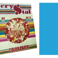 Папір кольоровий Crystal Color Paper А4 80 г/м. 100 арк. інтенсив Turquoise 220, синій