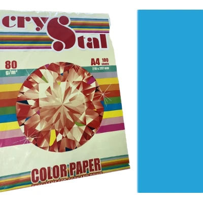 Папір кольоровий Crystal Color Paper А4 80 г/м. 100 арк. інтенсив Turquoise 220, синій