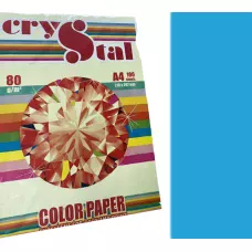 Папір кольоровий Crystal Color Paper А4 80 г/м. 100 арк. інтенсив Turquoise 220, синій