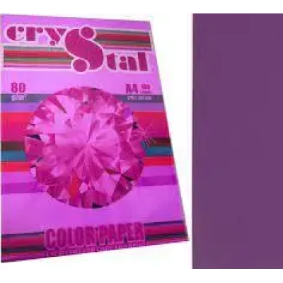 Папір кольоровий Crystal Color Paper А4 80 г/м. 100 арк. інтенсив Taro 274, фіолетовий
