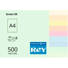 Папір кольоровий REY Adagio А4 80г/м2, 500 арк. пастель Green 09, зелений