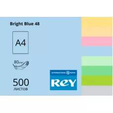 Папір кольоровий REY Adagio А4 80г/м2, 500 арк. середні тони Bright Blue 48, яскраво-блакитний