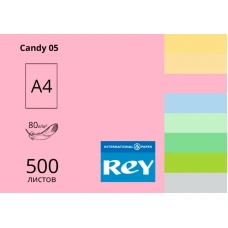 Папір кольоровий REY Adagio А4 80г/м2, 500 арк. середні тони Candy 05, рожевий