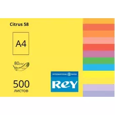 Папір кольоровий REY Adagio А4 80г/м2, 500 арк. інтенсив Citrus 58, цитрус