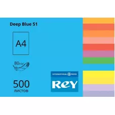 Папір кольоровий REY Adagio А4 80г/м2, 500 арк. інтенсив Deep Blue 51, темно-синій