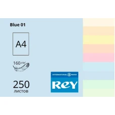 Папір кольоровий REY Adagio А4 160г/м2, 250 арк. пастель Blue 01, блакитний