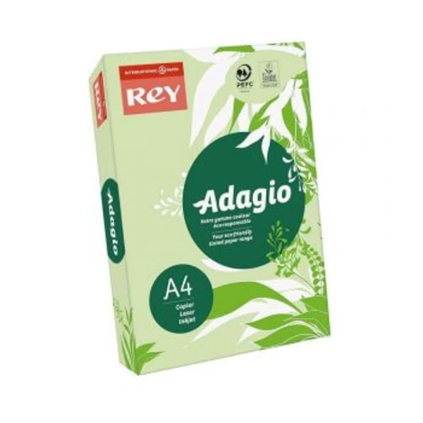Папір кольоровий REY Adagio А4 160г/м2, 250 арк. пастель Green 09, зелений