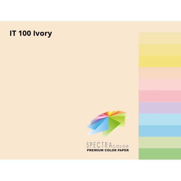 Папір кольоровий Spectra Color А4 160 г/м2. 250арк. інтенсив Ivory100, слон. кістка