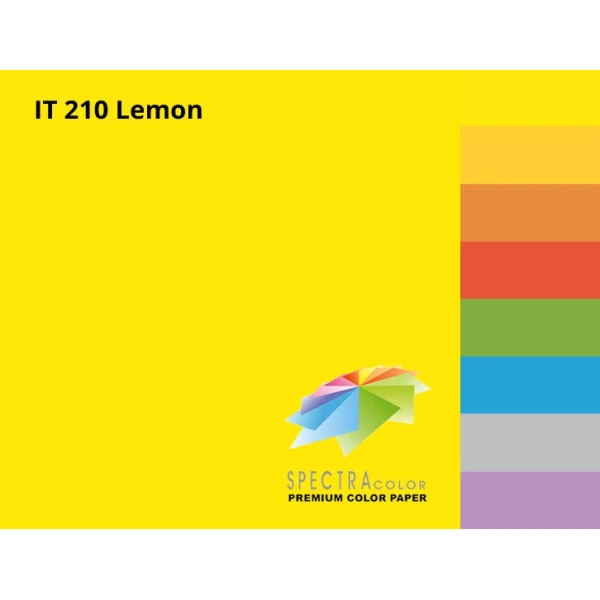 Папір кольоровий Spectra Color А4 160 г/м2. 250арк. інтенсив Lemon 210, лимон