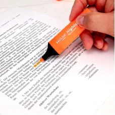 Маркер Highlighter D2501, 1-5 мм клиноп., помаранчевий